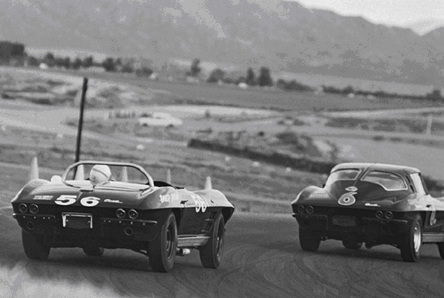 Dave MacDonald races the Carroll Shelby Cobra 260ci to its first ever win at Riverside International Raceway